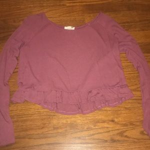 LA Hearts long sleeve ruffle shirt, worn once